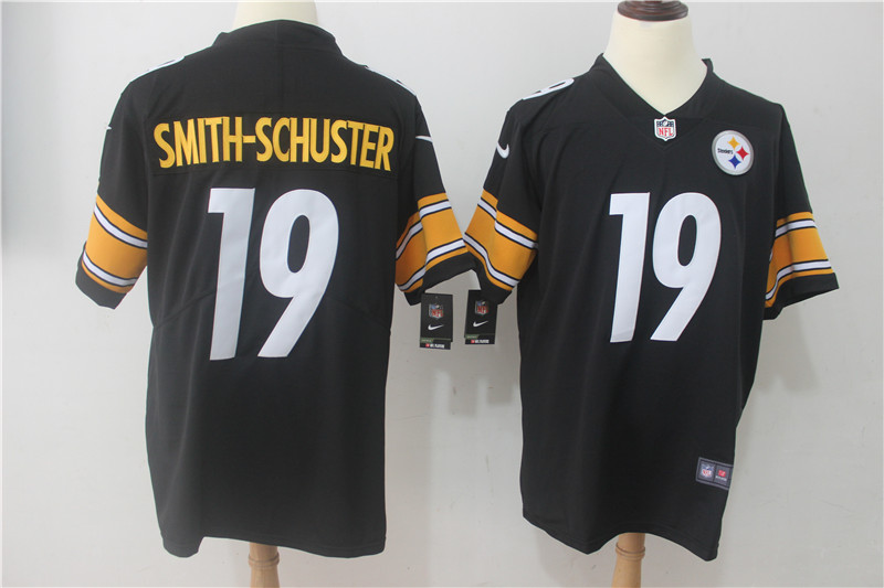 Men Pittsburgh Steelers 19 Smith-Schuster Black Nike Vapor Untouchable Limited NFL Jerseys
